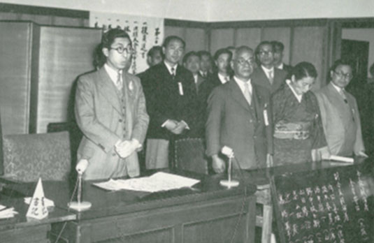 写真:日青協第1回理事会(三笠宮殿下)